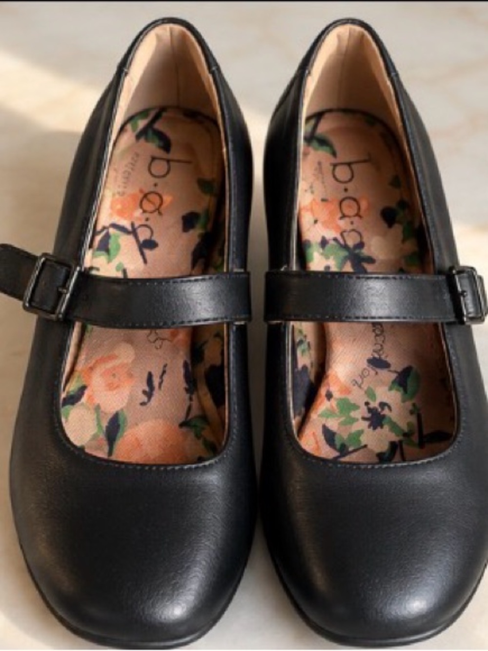 b.o.c.Black Mary Jane Flats with buckle